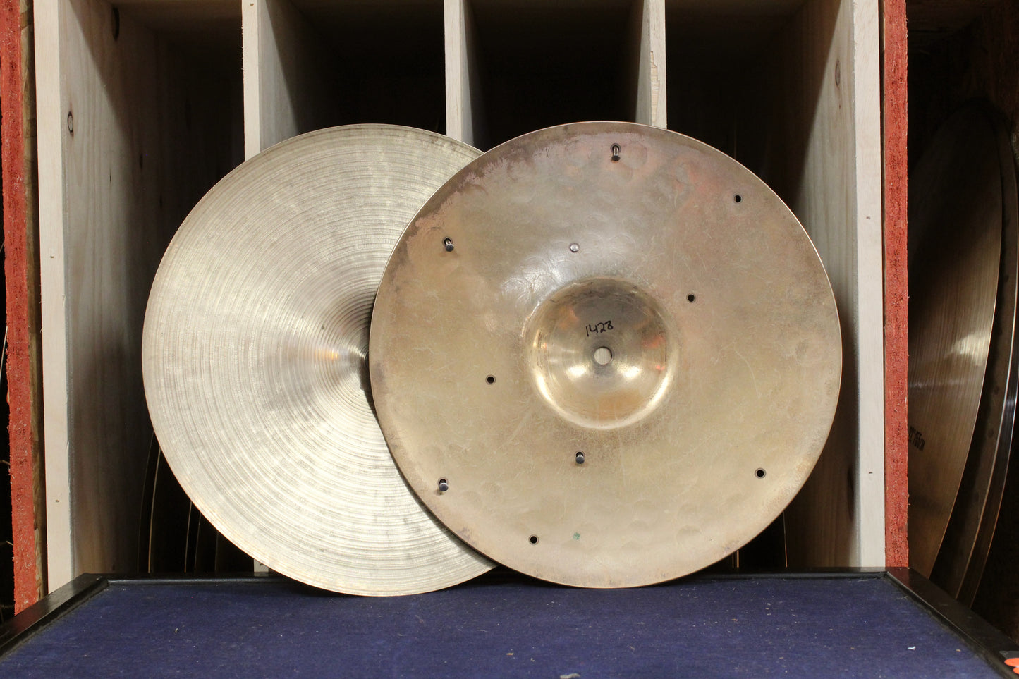 1980s Zildjian 13" K/Z Dyno Beat Hi-Hats w/ Rivets 808/1428g