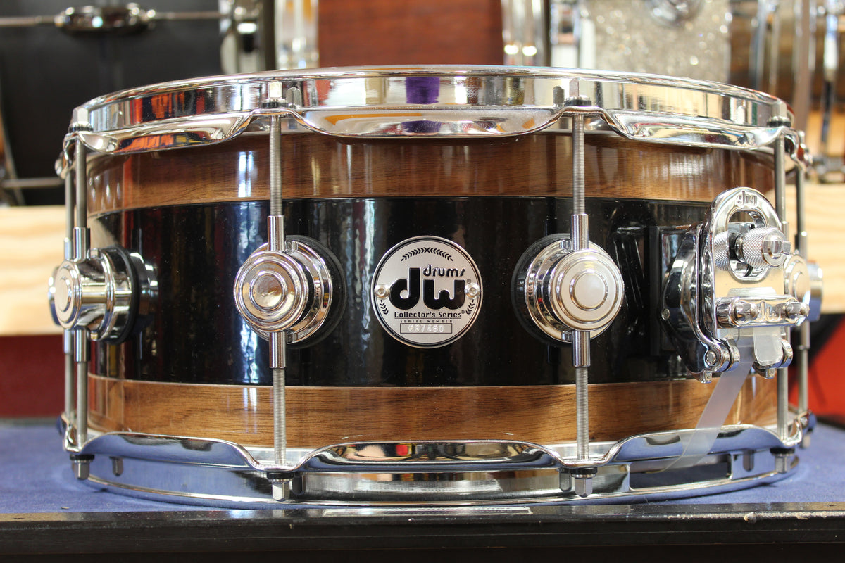 DW 6x14 Collector's Series Walnut/Aluminum Reverse Edge Snare Drum