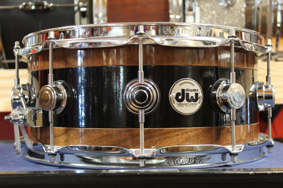 DW 6x14 Collector's Series Walnut/Aluminum Reverse Edge Snare Drum