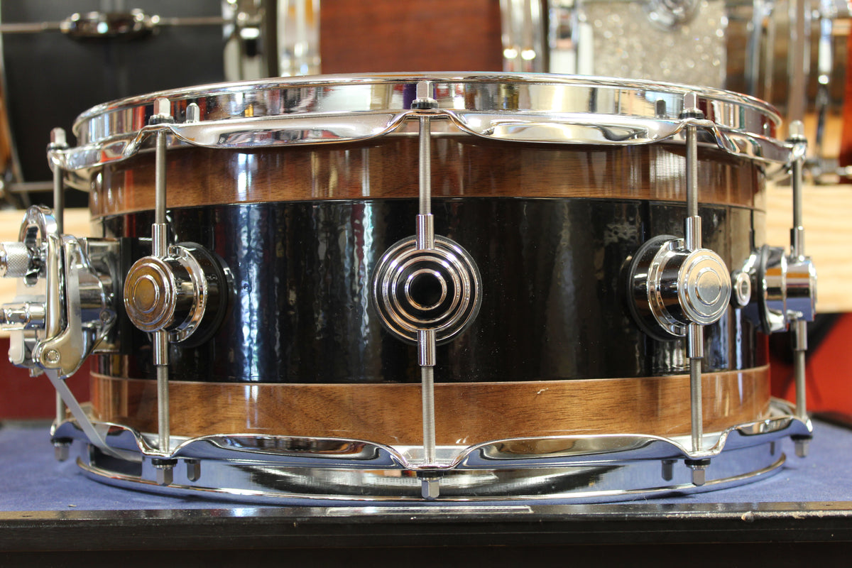 DW 6x14 Collector's Series Walnut/Aluminum Reverse Edge Snare Drum