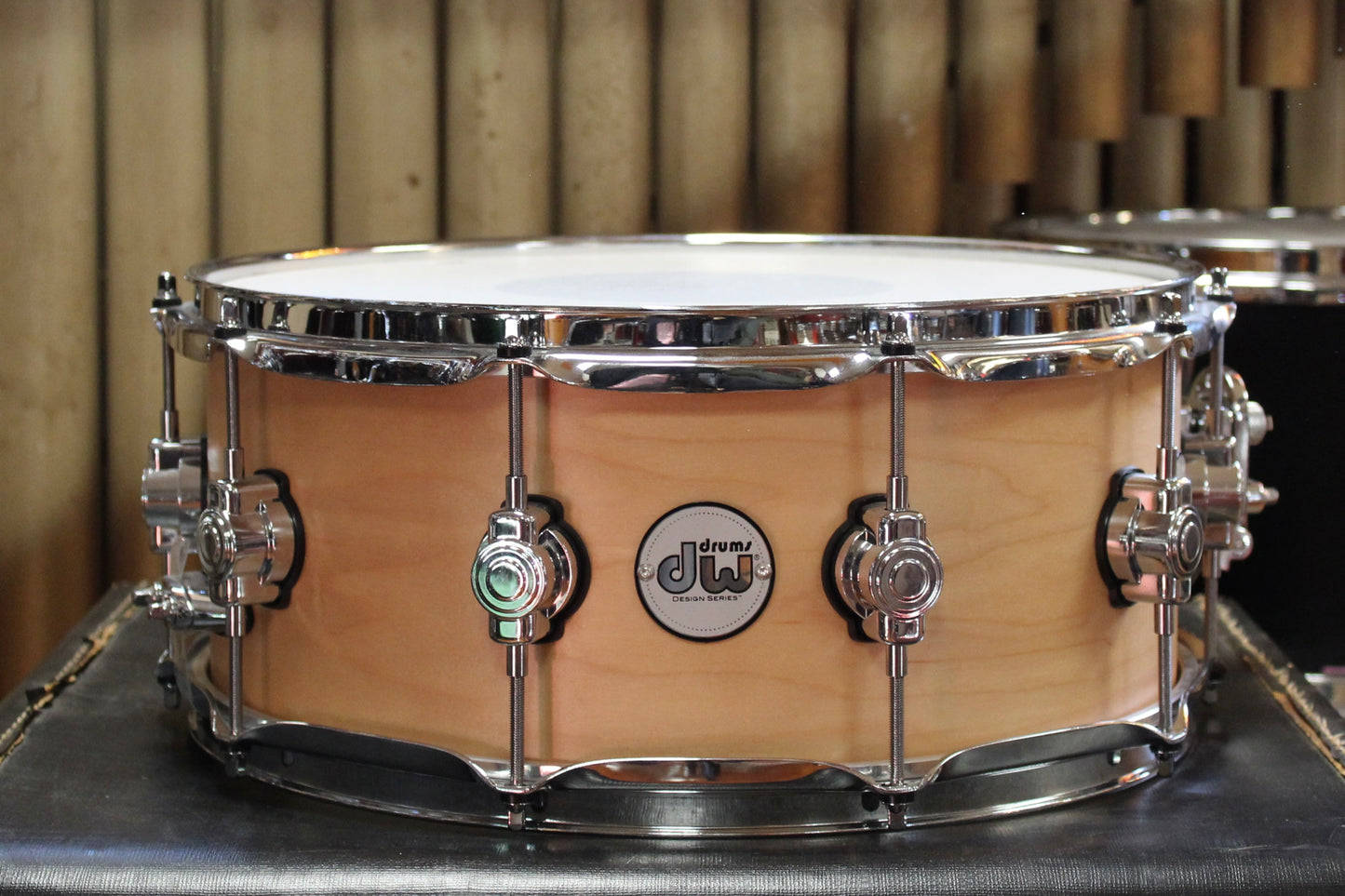 DW 6x14 Design series Maple Snare Drum in Natural Finish