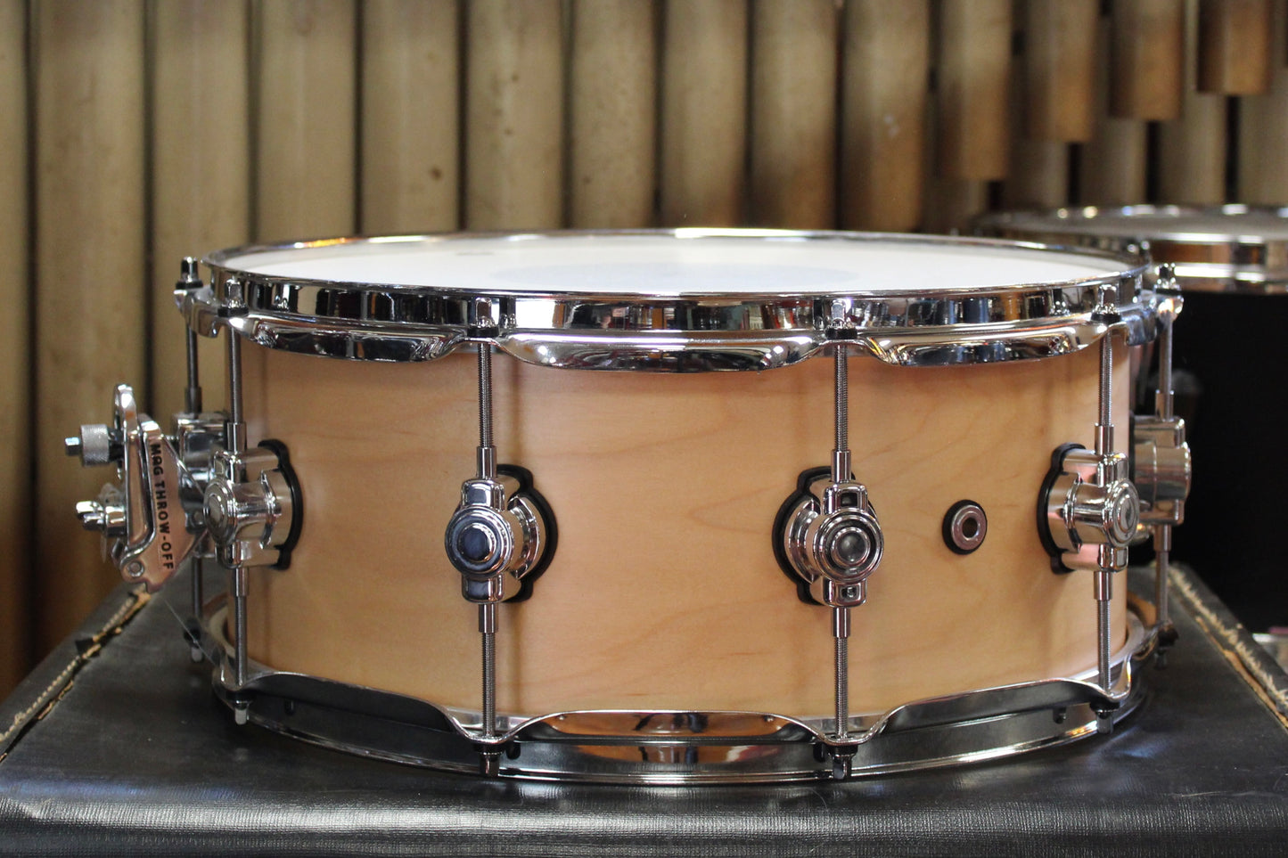 DW 6x14 Design series Maple Snare Drum in Natural Finish