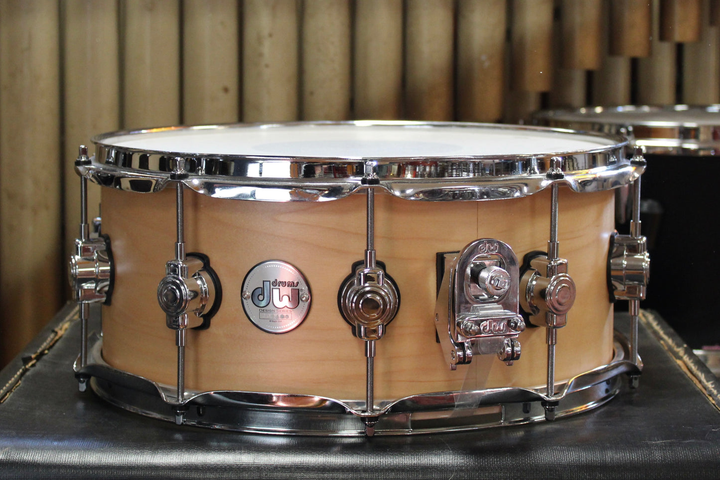 DW 6x14 Design series Maple Snare Drum in Natural Finish