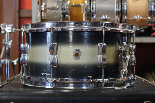 1950's WFL 6.5x14 Snare Drum in Blue and Silver Duco