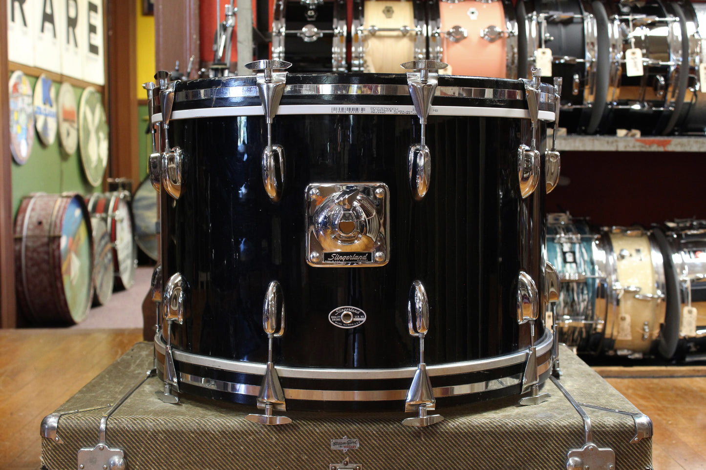 1970 Slingerland Gene Krupa Deluxe Outfit in Black Beauty 14x22 9x13 16x16