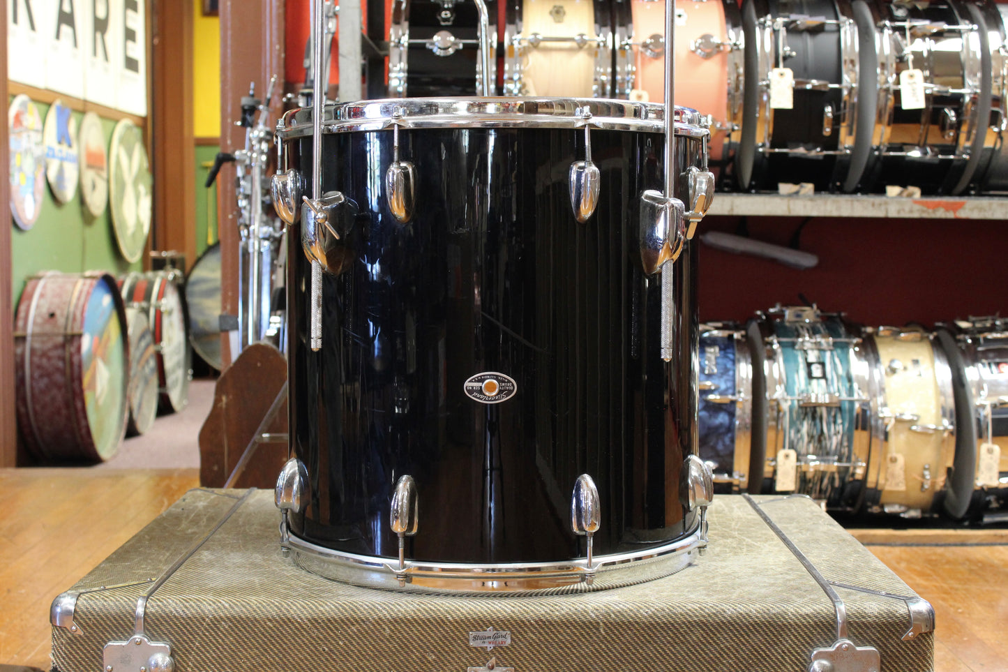 1970 Slingerland Gene Krupa Deluxe Outfit in Black Beauty 14x22 9x13 16x16