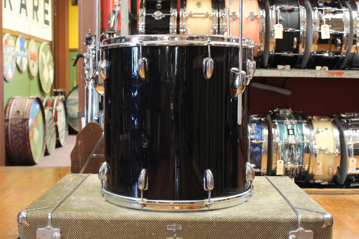 1970 Slingerland Gene Krupa Deluxe Outfit in Black Beauty 14x22 9x13 16x16