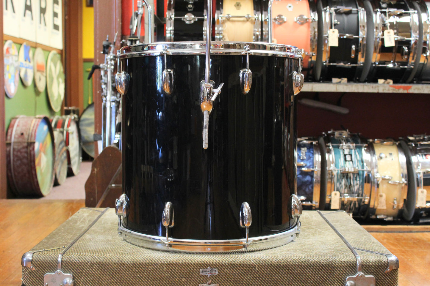 1970 Slingerland Gene Krupa Deluxe Outfit in Black Beauty 14x22 9x13 16x16