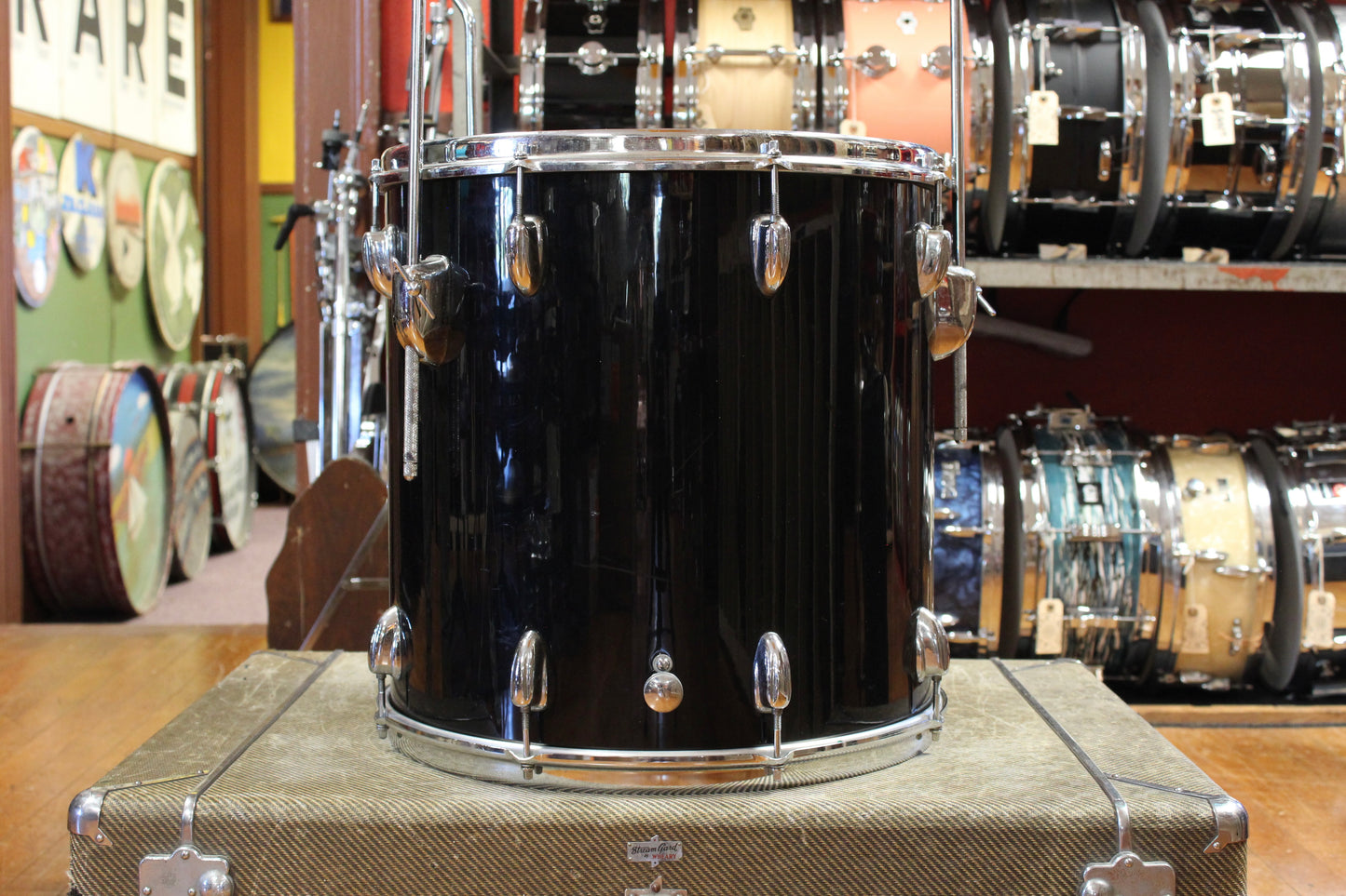 1970 Slingerland Gene Krupa Deluxe Outfit in Black Beauty 14x22 9x13 16x16
