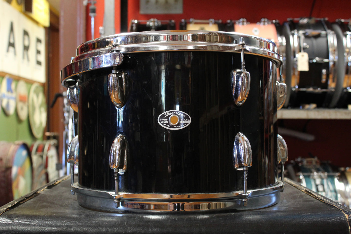 1970 Slingerland Gene Krupa Deluxe Outfit in Black Beauty 14x22 9x13 16x16