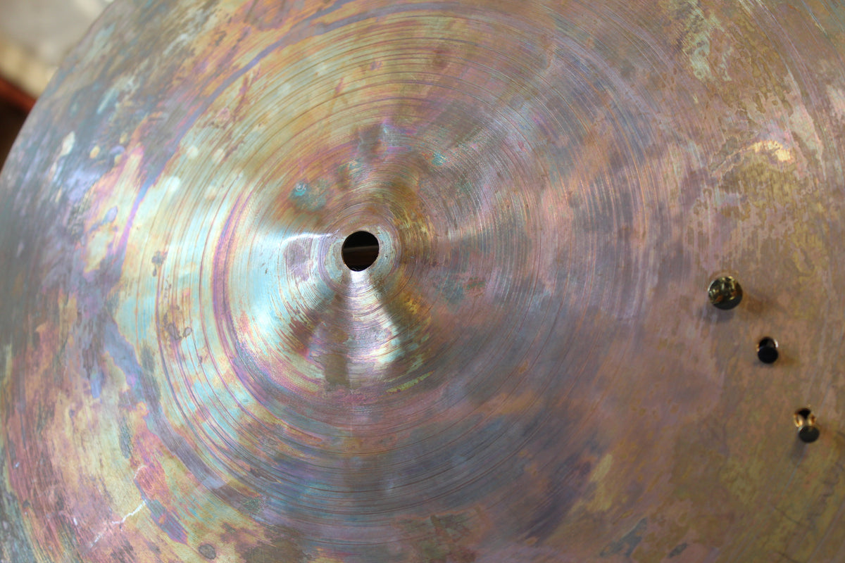 Kupo Cymbals 14" Crumply Bell Rainbow Hi Hat Cymbals 774g/772g