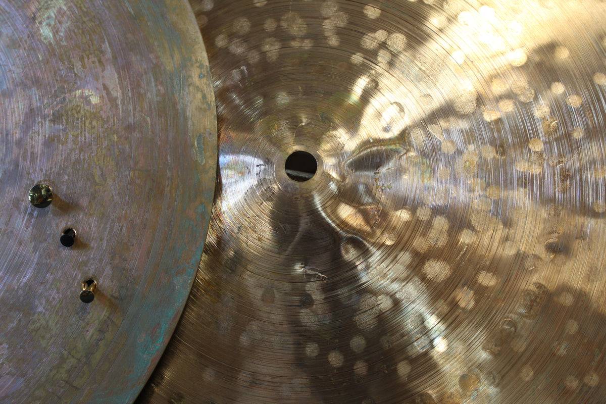 Kupo Cymbals 14" Crumply Bell Rainbow Hi Hat Cymbals 774g/772g