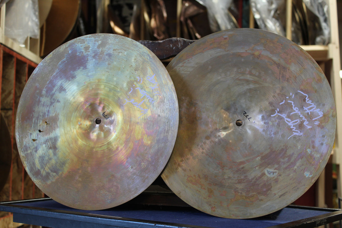 Kupo Cymbals 14" Crumply Bell Rainbow Hi Hat Cymbals 774g/772g