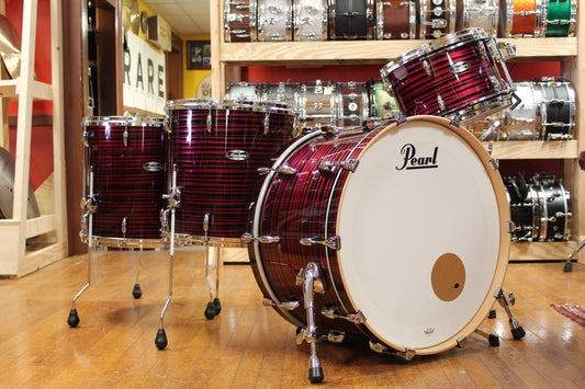 Pearl Masters Maple MM6 9x13 16x16 16x18 14x24 in Red Oyster Swirl