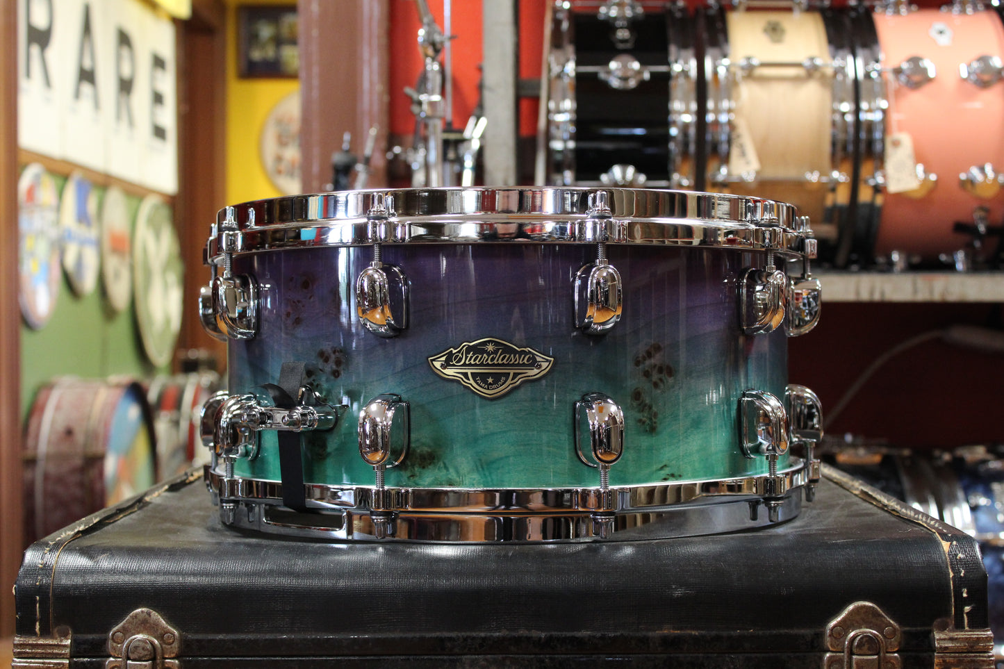 Tama Starclassic 6.5x14 Walnut/Birch Snare Drum in Nebula Mappa Burl Fade