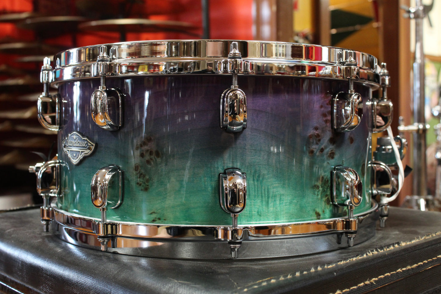Tama Starclassic 6.5x14 Walnut/Birch Snare Drum in Nebula Mappa Burl Fade