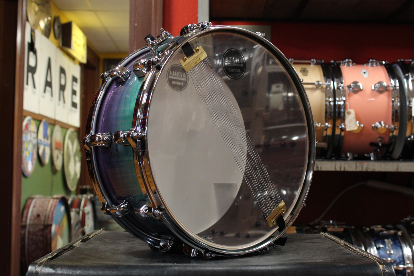 Tama Starclassic 6.5x14 Walnut/Birch Snare Drum in Nebula Mappa Burl Fade