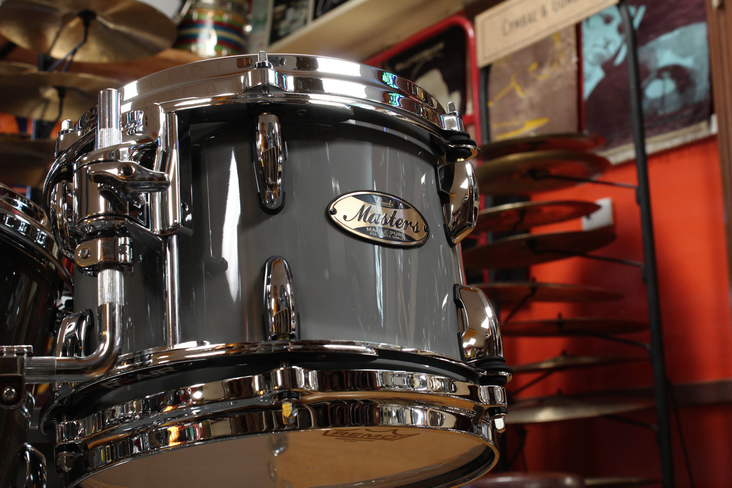 Pearl Masters Pure Maple Bop 14x18 14x14 9x12 8x10 Putty Grey