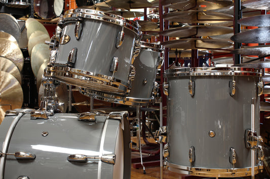 Pearl Masters Pure Maple Bop 14x18 14x14 9x12 8x10 Putty Grey