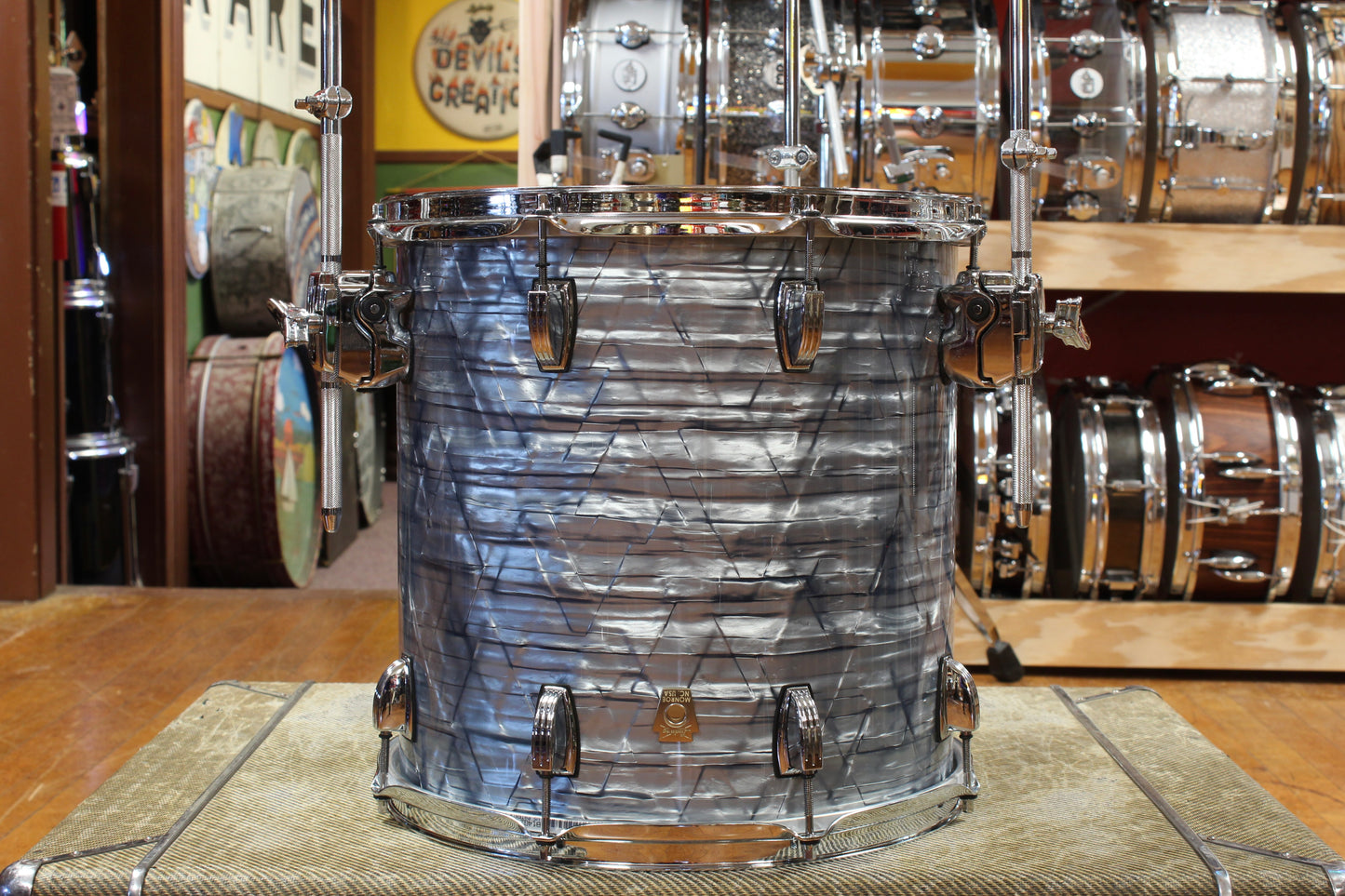 Ludwig Classic Maple Outfit in Sky Blue Pearl 14x20 8x12 14x14
