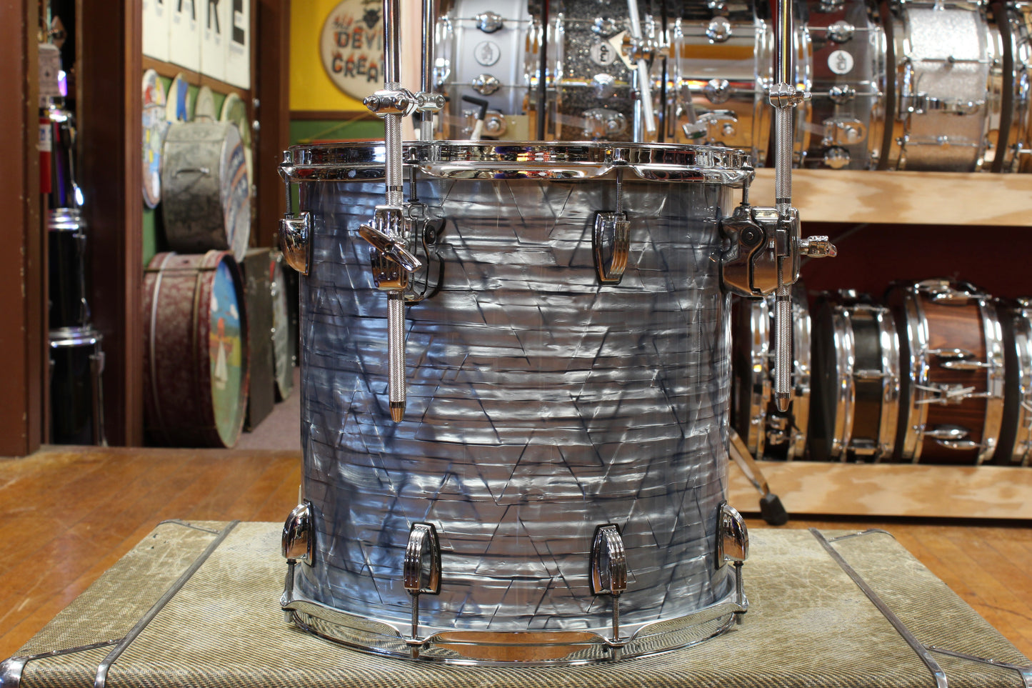 Ludwig Classic Maple Outfit in Sky Blue Pearl 14x20 8x12 14x14