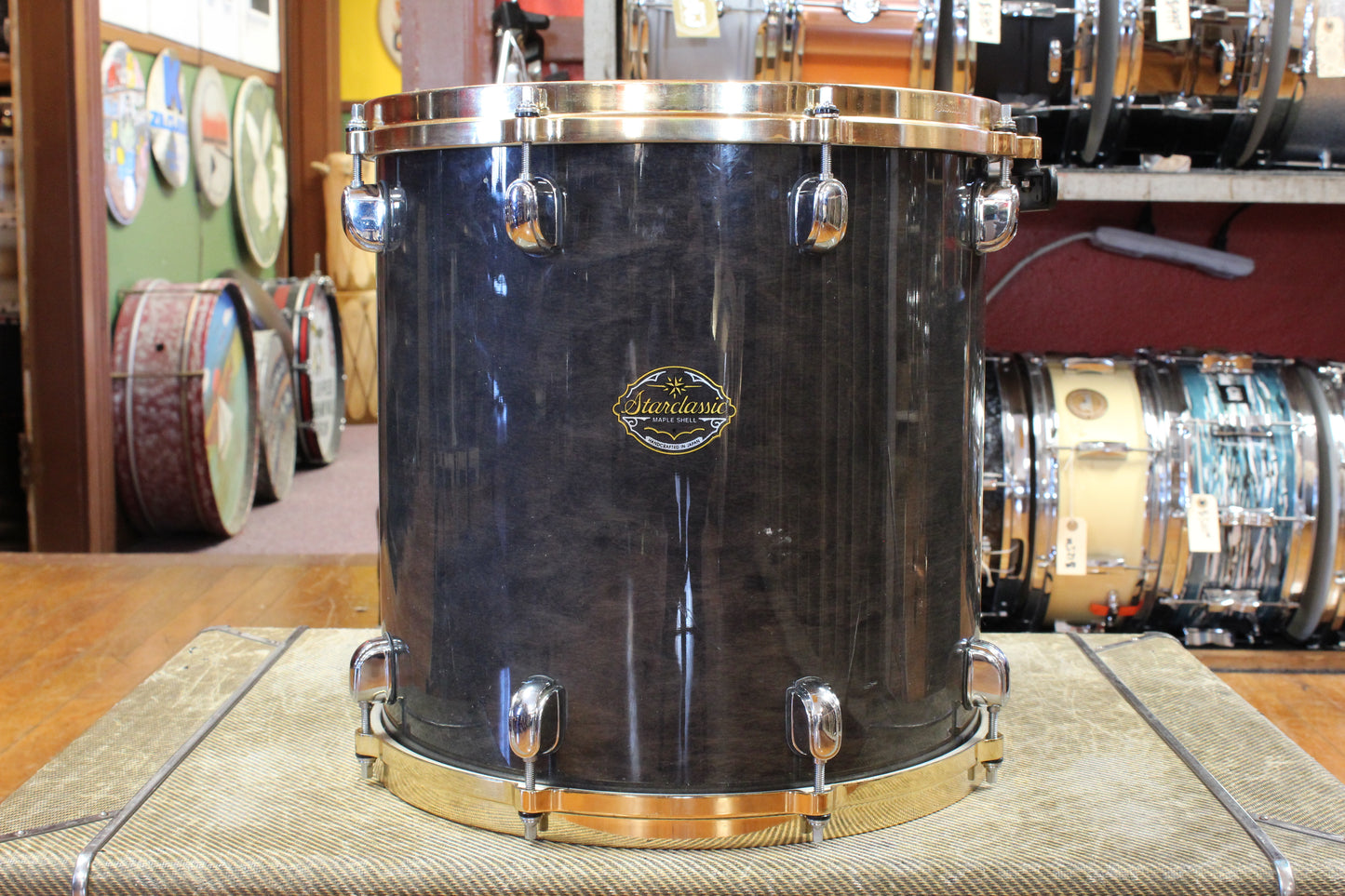 1990s Tama Starclassic Maple Outfit in Cherry Black 16x22 9x10 9x12 14x14