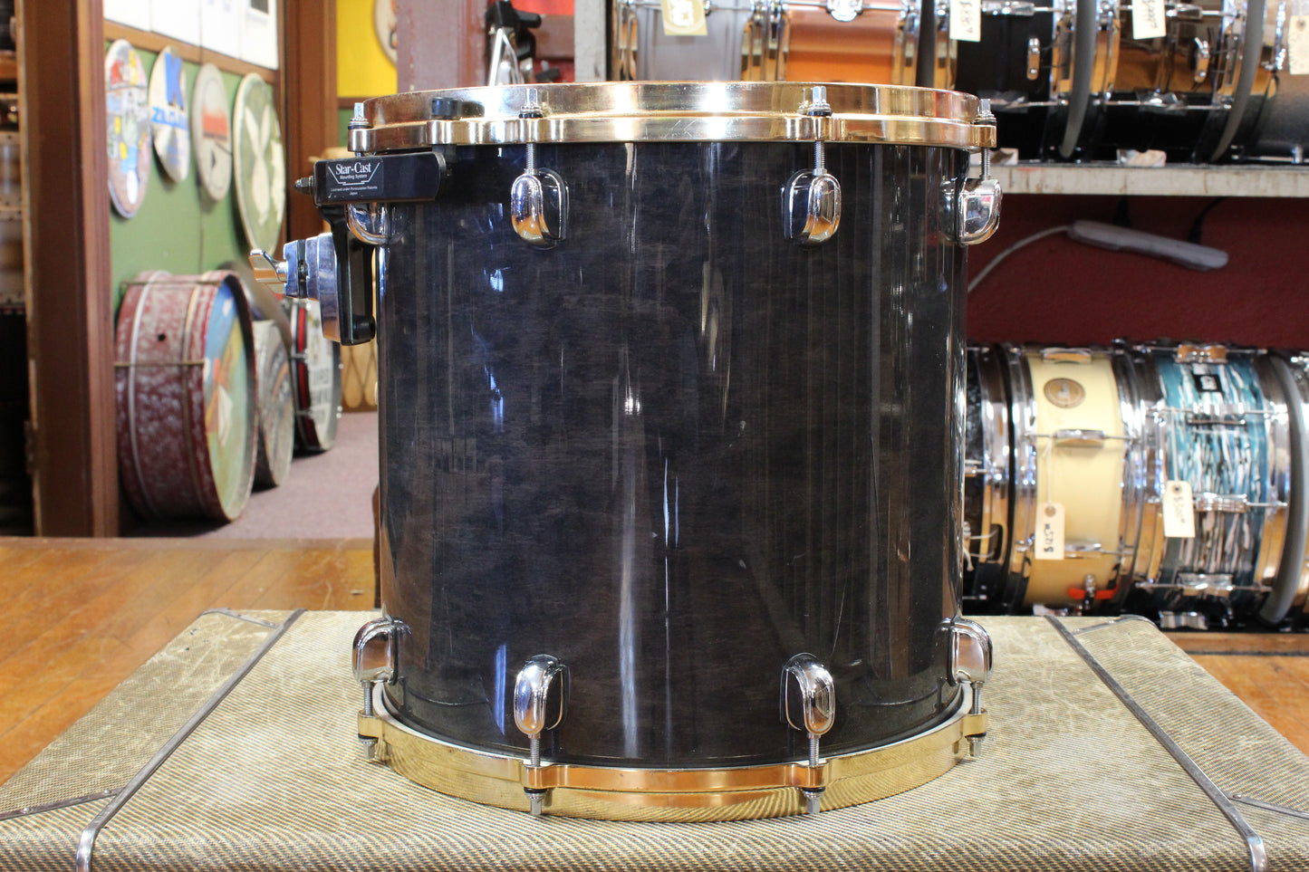 1990s Tama Starclassic Maple Outfit in Cherry Black 16x22 9x10 9x12 14x14