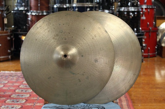 1960s A. Zildjian 16" Medium Hi-Hats 1077/1646g