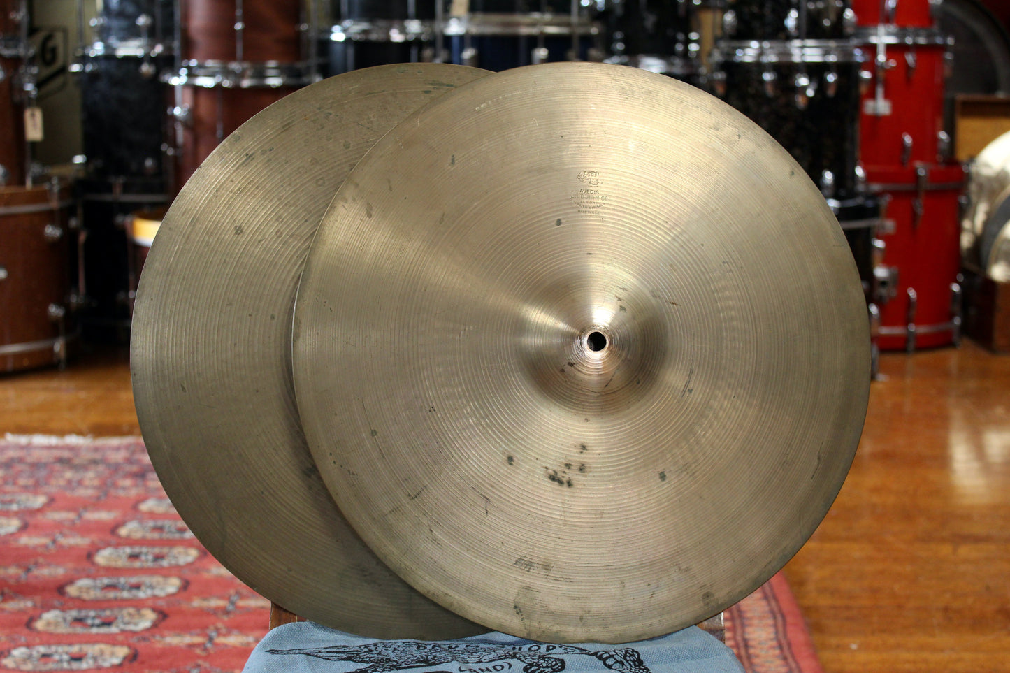 1960s A. Zildjian 16" Medium Hi-Hats 1077/1646g