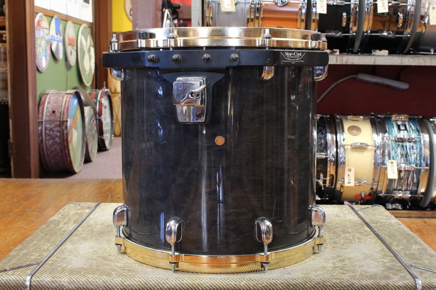 1990s Tama Starclassic Maple Outfit in Cherry Black 16x22 9x10 9x12 14x14