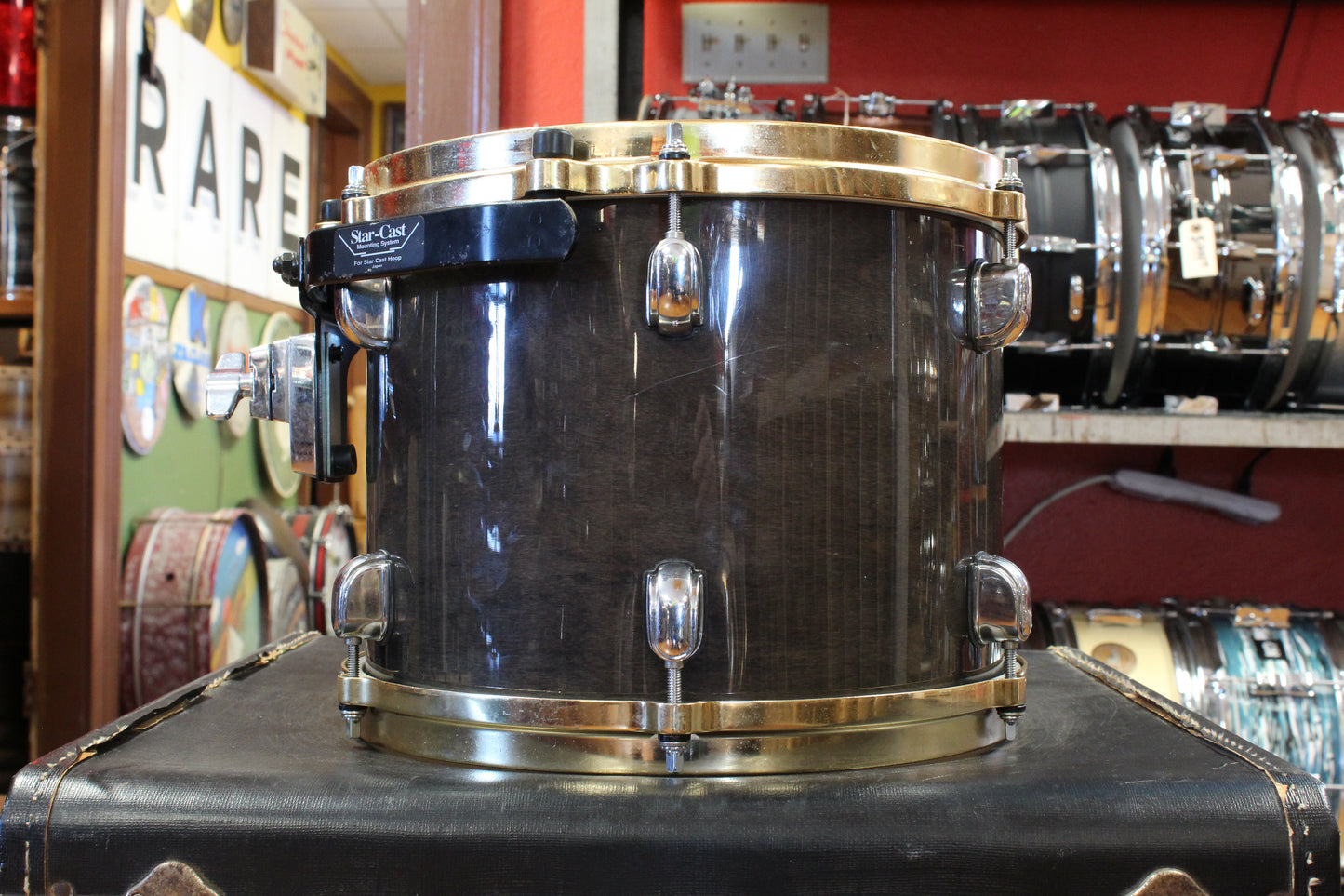 1990s Tama Starclassic Maple Outfit in Cherry Black 16x22 9x10 9x12 14x14