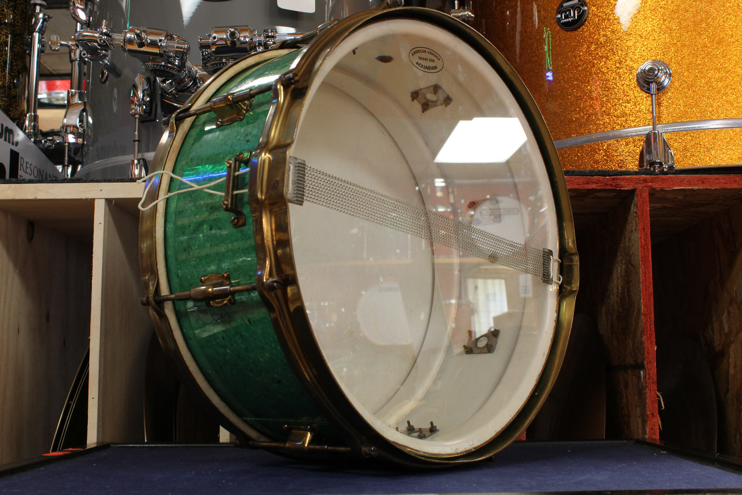 1930s Leedy 6x14 Broadway Snare Drum in Jade Green