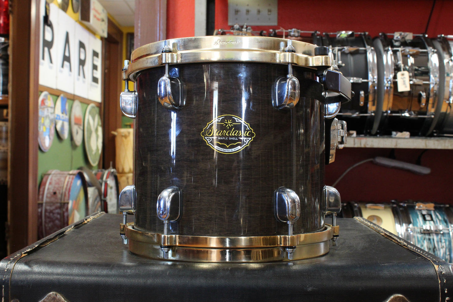 1990s Tama Starclassic Maple Outfit in Cherry Black 16x22 9x10 9x12 14x14