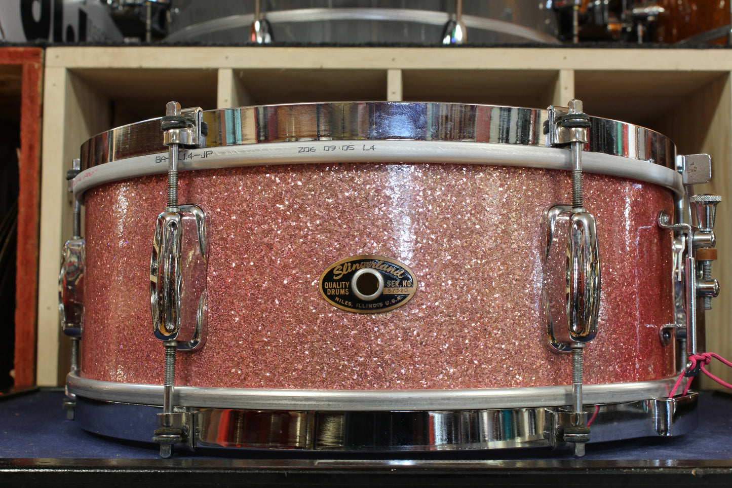 1960s Slingerland 5.5x14 Special Student Model Snare Drum in Sparkling Pink Pearl