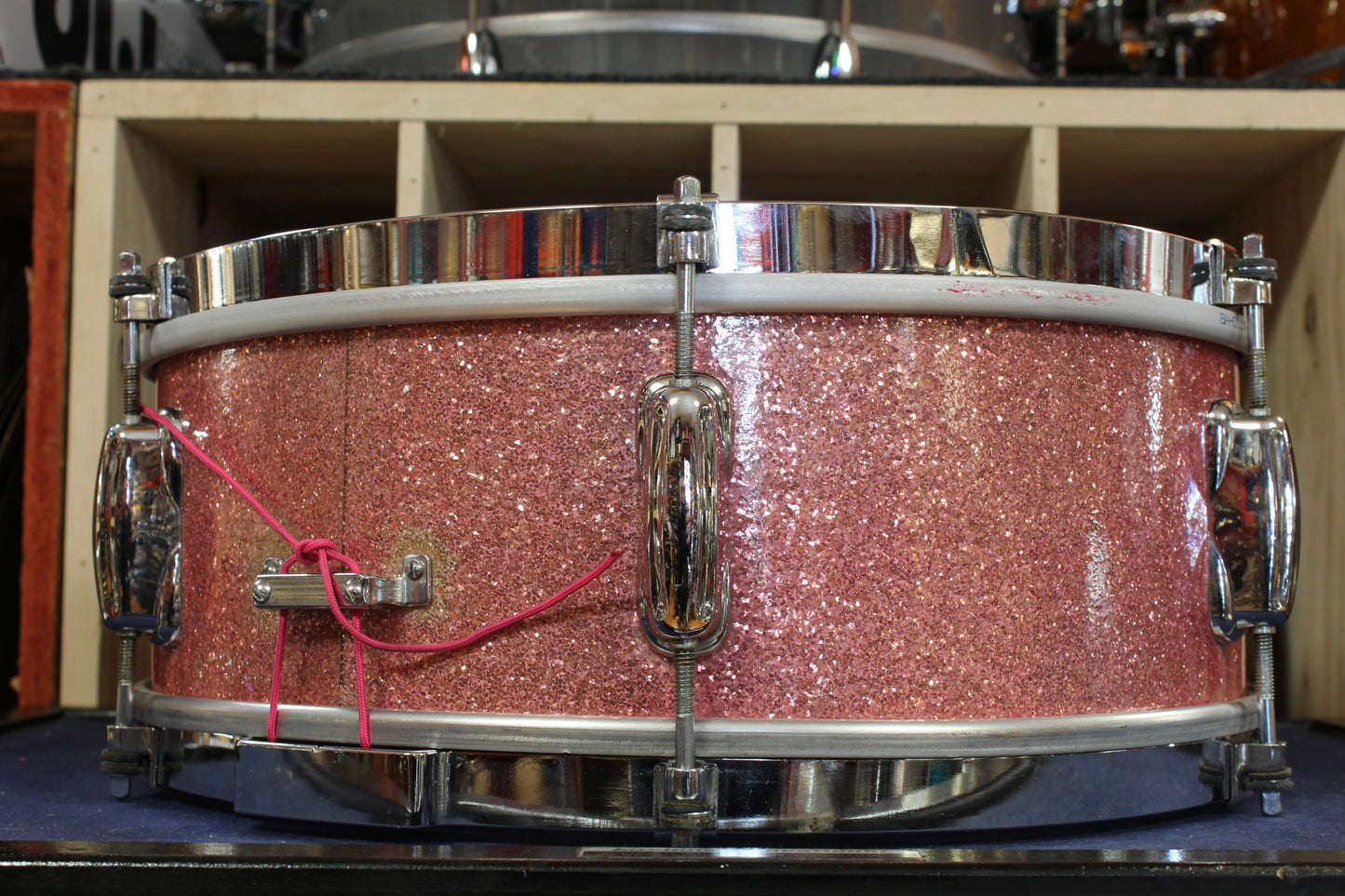 1960s Slingerland 5.5x14 Special Student Model Snare Drum in Sparkling Pink Pearl