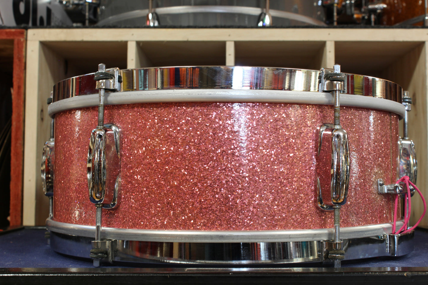 1960s Slingerland 5.5x14 Special Student Model Snare Drum in Sparkling Pink Pearl
