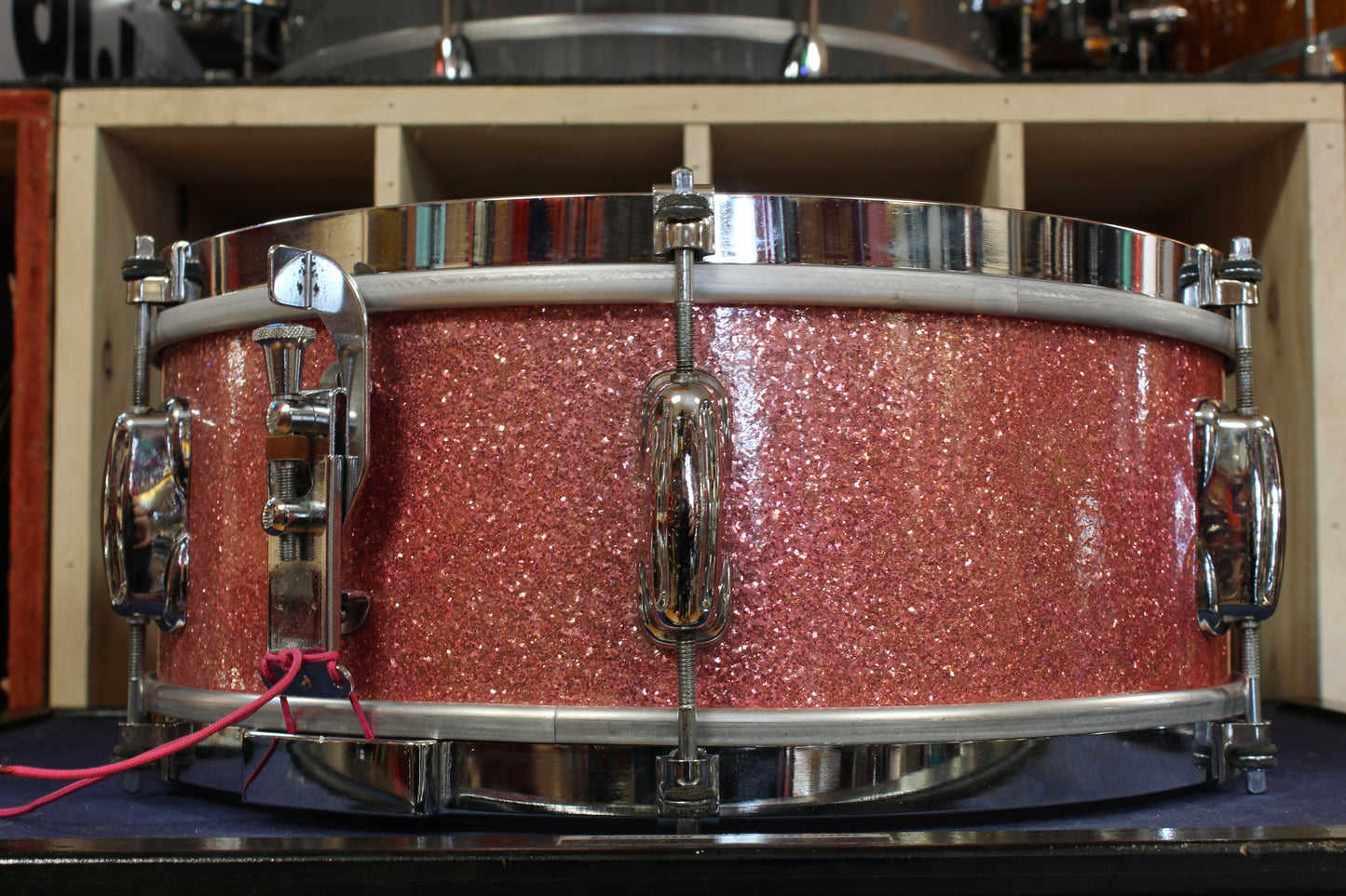 1960s Slingerland 5.5x14 Special Student Model Snare Drum in Sparkling Pink Pearl