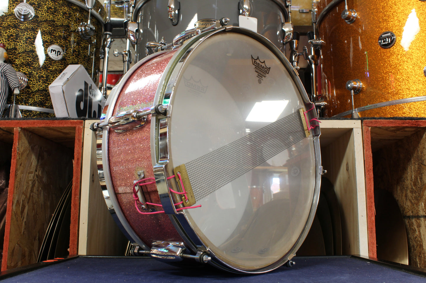 1960s Slingerland 5.5x14 Special Student Model Snare Drum in Sparkling Pink Pearl