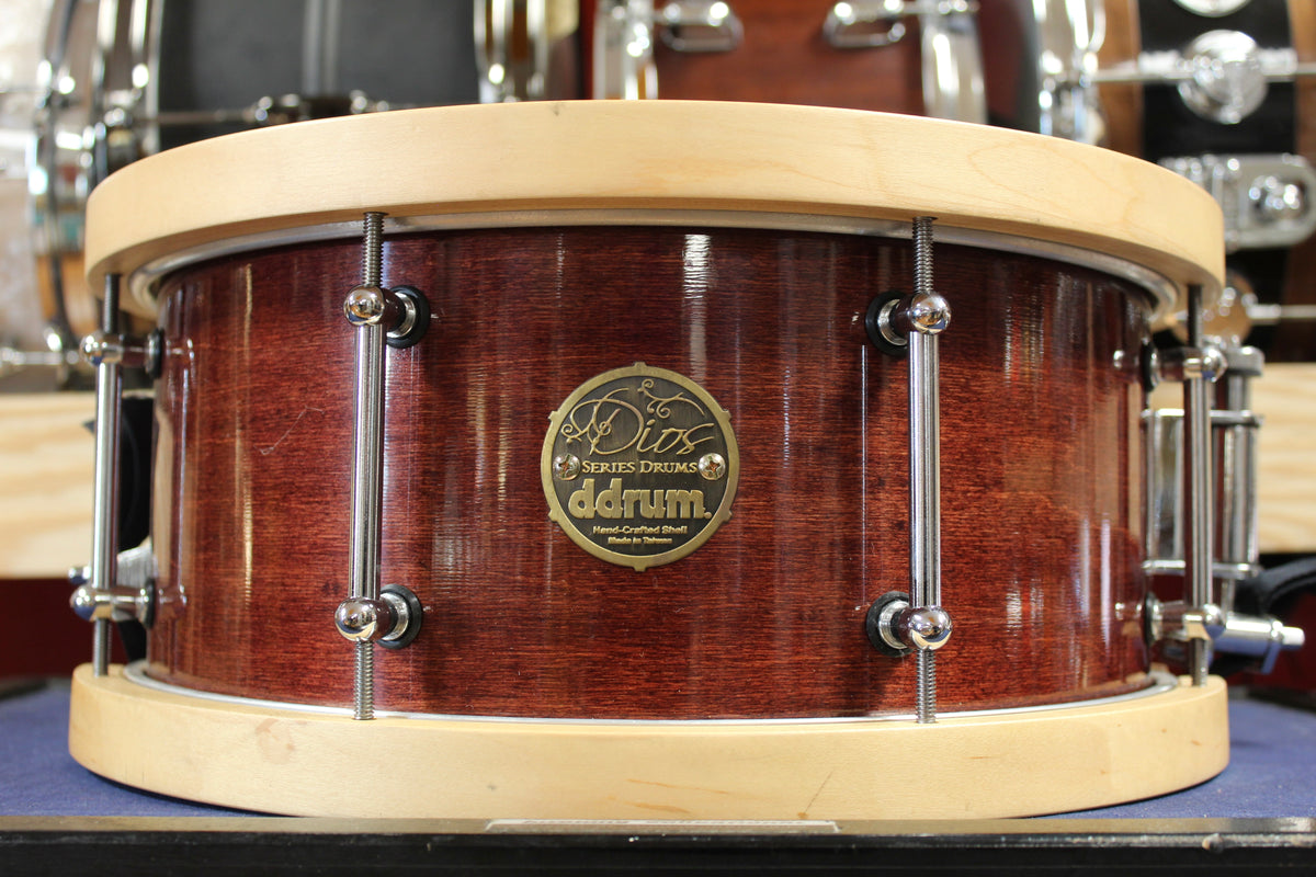 DDrum 6x13 Dios Series Snare Drum in Mahogany Stain