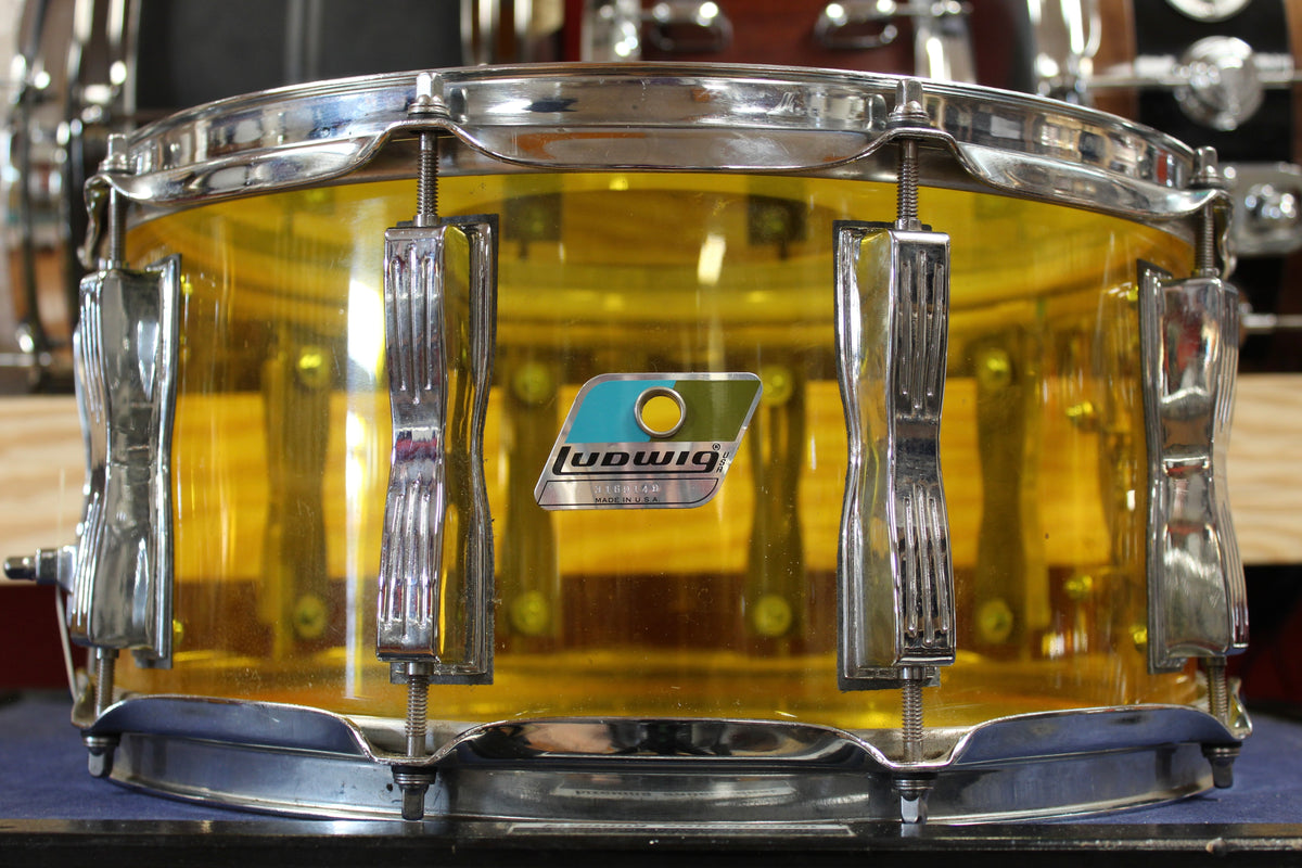 Ludwig 6.5x14 Vistalite Snare Drum in Yellow