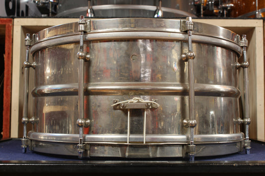 1930s Slingerland 6.5x14 Nickel Over Brass Professional Model Snare Drum