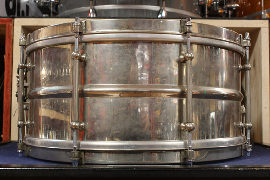 1930s Slingerland 6.5x14 Nickel Over Brass Professional Model Snare Drum