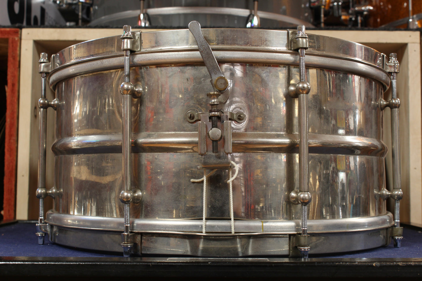 1930s Slingerland 6.5x14 Nickel Over Brass Professional Model Snare Drum