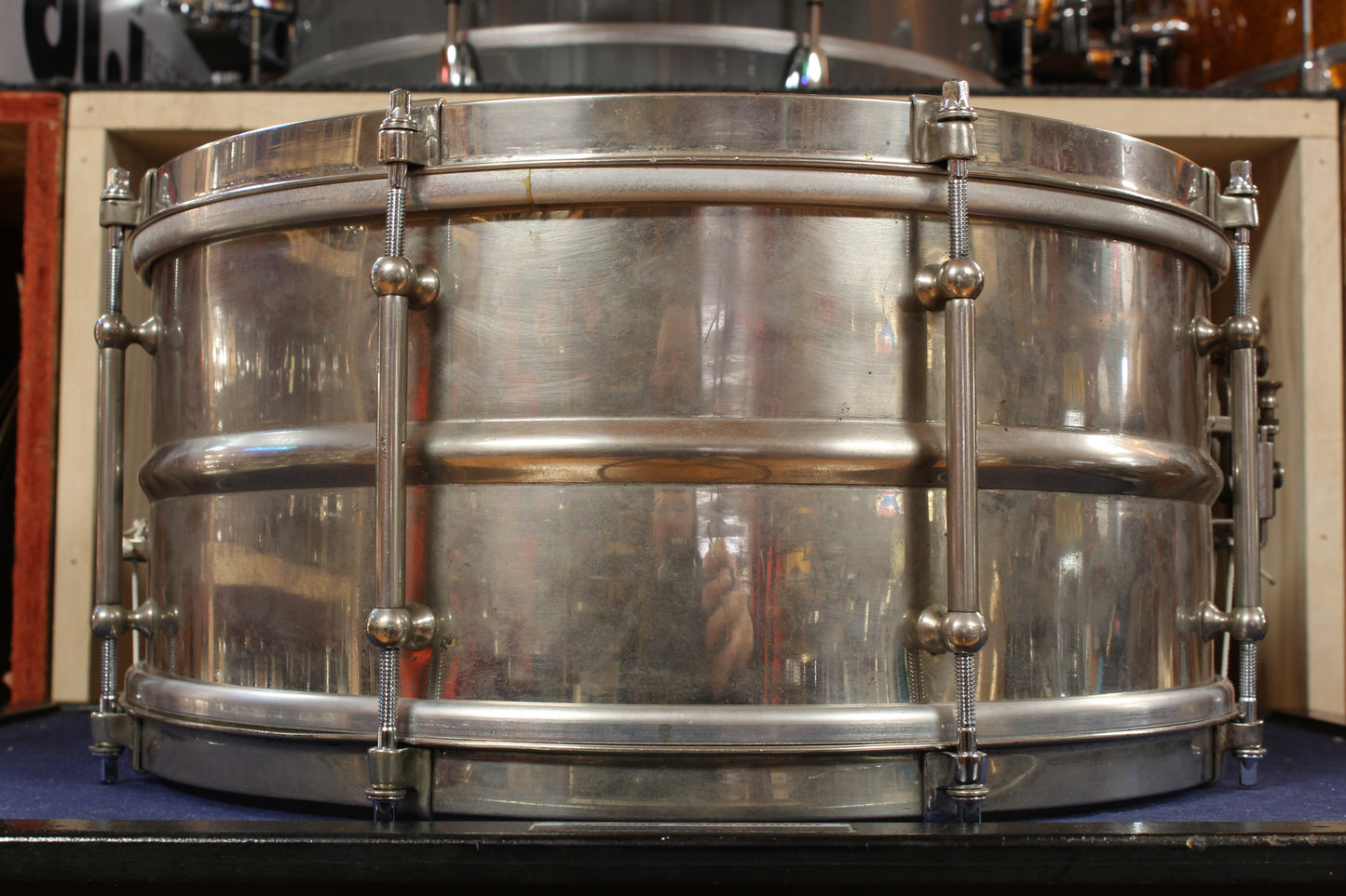1930s Slingerland 6.5x14 Nickel Over Brass Professional Model Snare Drum