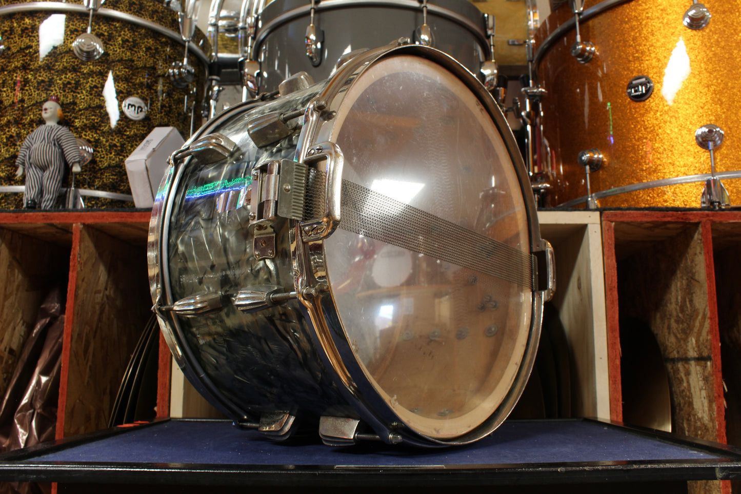 1940s Slingerland 8x14 Radio King Snare Drum in Black Diamond Pearl