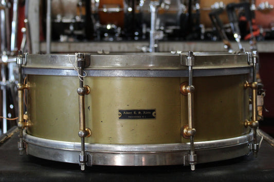 1920s Albert E. S. Alers 5x14 Snare Drum in Olive Green