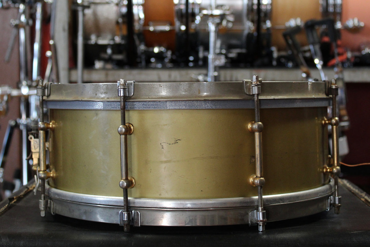 1920s Albert E. S. Alers 5x14 Snare Drum in Olive Green