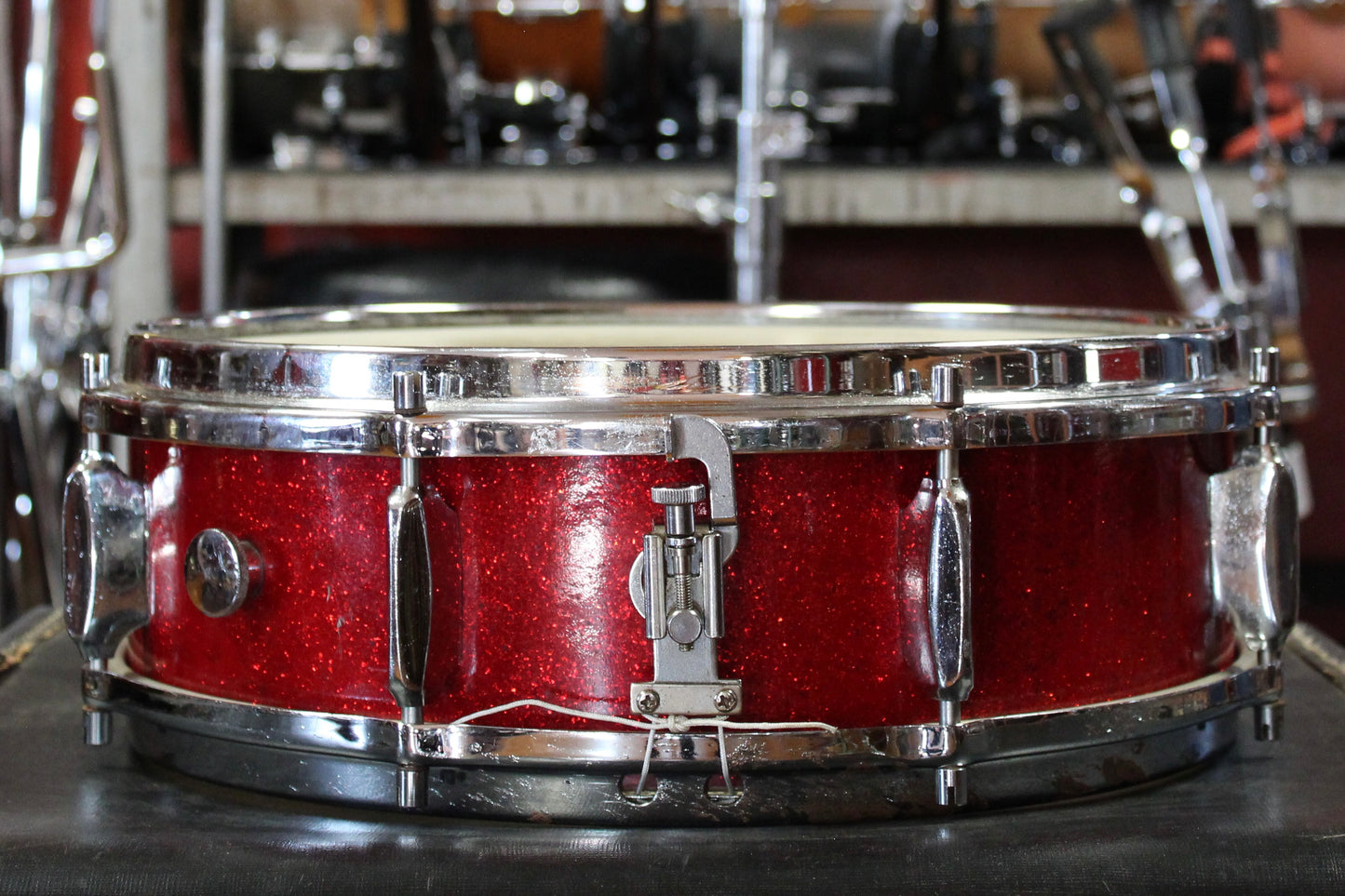 1960s Sonor 5x14 Snare Drum in Red Sparkle