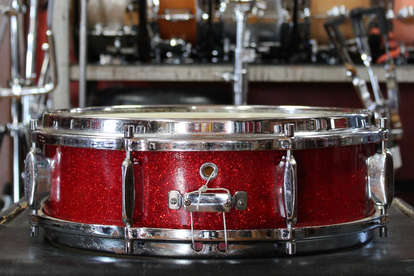 1960s Sonor 5x14 Snare Drum in Red Sparkle