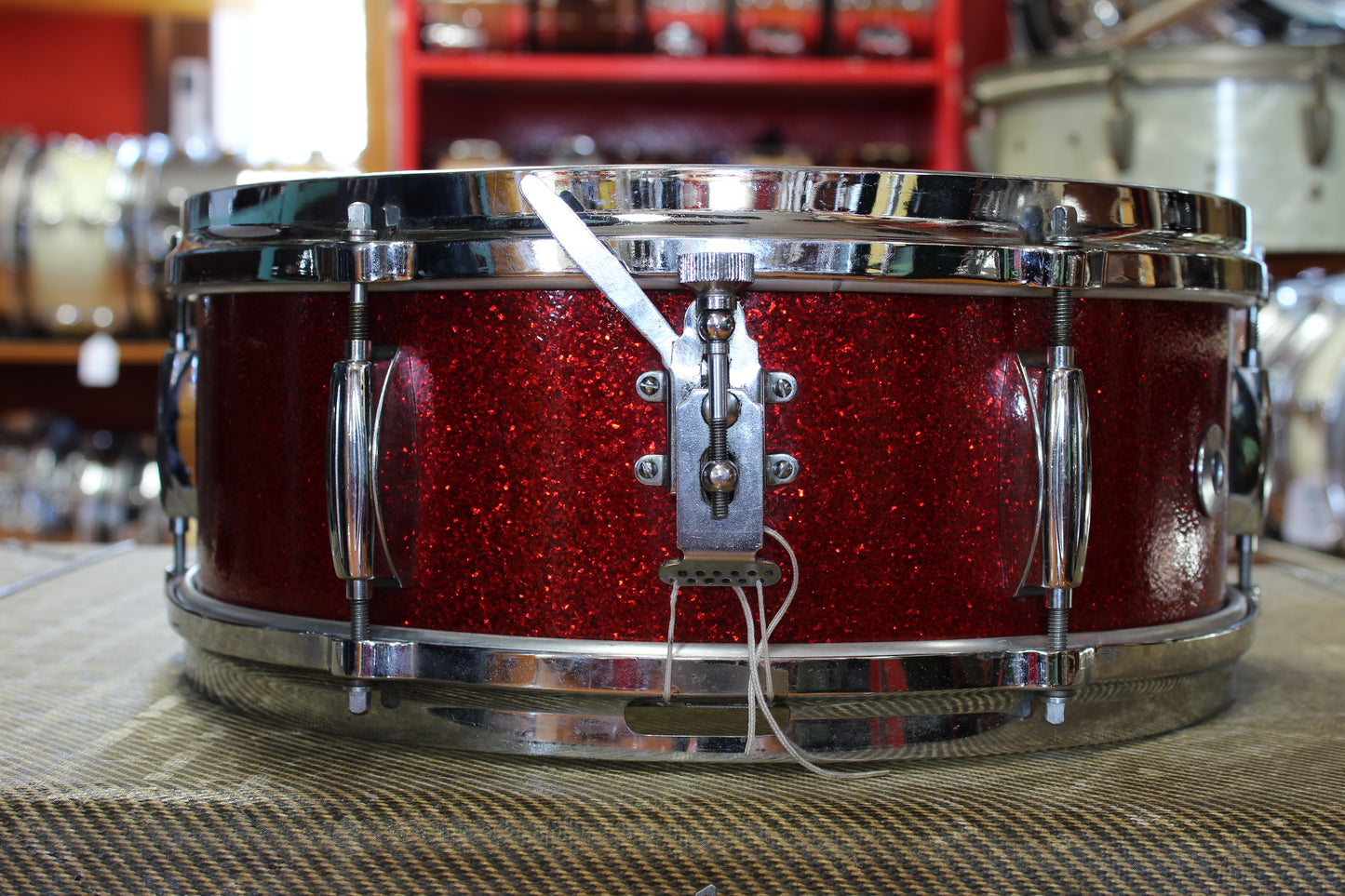 1970 Gretsch Dixieland Snare Drum 5.5x14 in Red Sparkle